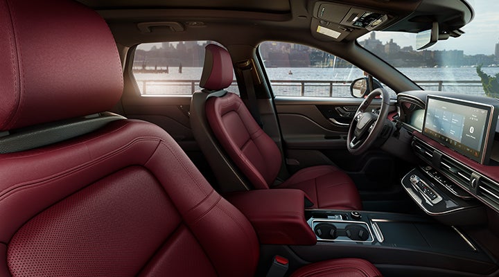 The available Perfect Position front seats in the 2024 Lincoln Corsair® SUV are shown. | Stivers Lincoln in Waukee IA